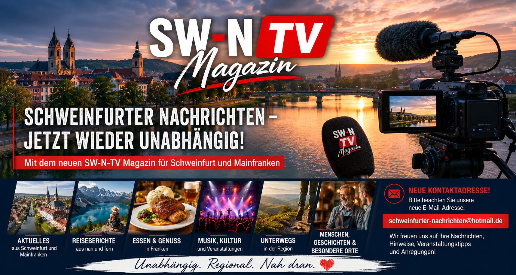 Zurück zu den Wurzeln: Schweinfurter Nachrichten – SW-N-TV gehen wieder komplett eigene Wege!